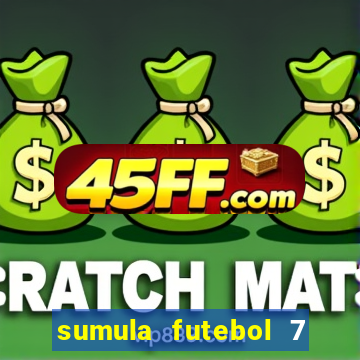 sumula futebol 7 society excel